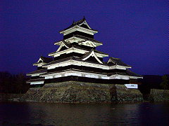 松本城の夜景