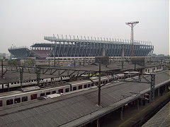 駅とスタジアム